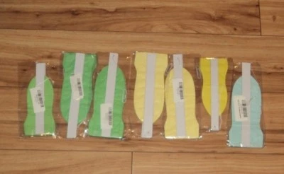 Abanico Papel Pañuelo Fiesta Decoraciones Flores Verde Azul Amarillo 10" 12" Lote 7 NUEVO Foto 1 de 4