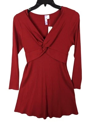 Alya Francescas size L Dress Burgundy Long Sleeve Stretch Knit Classic Feminine - Image 1 of 4