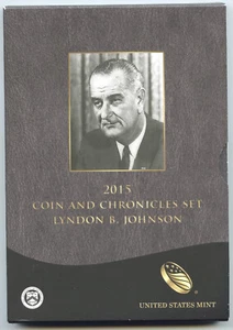 2015 Lyndon B. Johnson Coin + Chronicles Set AX4 United States Mint - J158 - Picture 1 of 5