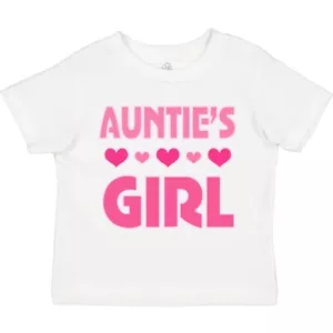 Inktastic Auntie Girl Niece Toddler T-Shirt Aunty Childs Clothing Valentine Day - Picture 1 of 17
