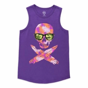 Wonder Nation Boys Skull Tank Top Size L Husky  Color Purple (LOC TUB-) - Picture 1 of 1