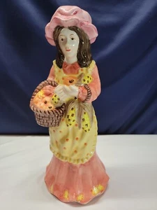 Statuina donna zucca porcellana ceramica Ringraziamento - Foto 1 di 7