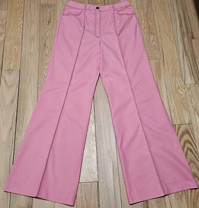 Kate Spade New York Women's Pink Heather Basket Weave Flare High Rise Pant  - Picture 1 of 5