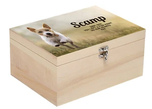 Ataúd caja de cremación con memoria urna conmemorativa de cenizas foto personalizada para mascotas mascotas - Imagen 1 de 6