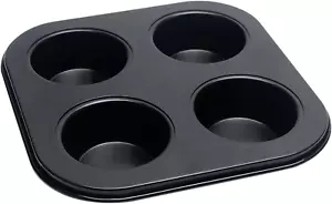 4 Cup Muffin Pan Mold Non-stick Cupcake Baking Pan Mini Pie Pans Carbon Steel... - Picture 1 of 7