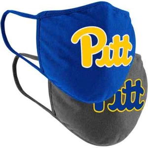 NCAA Pittsburgh Panthers Logo Face Covering 2-Pack New Adult Colosseum - Picture 1 of 1