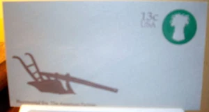13¢ Postage Envelope SC# U573 Bicentennial Farmer sz 10; Mint; Free Shipping - Picture 1 of 1