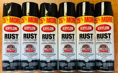 SPRAY PAINT (6-PACK/COUNT) KRYLON RUST PROTECTOR GLOSS ENAMEL 15 Oz. (BLACK) - Image 1 of 3