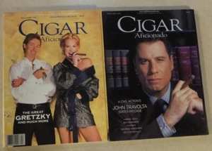 CIGAR AFICIONADO 1997 THE GREAT GRETZKY & DOG SHOWS 1999 JOHN TRAVOLTA & FISHING - Imagen 1 de 11