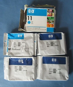 Genuine HP 11 Color Printhead Set of 5 C4810A C4811A C4813A C4812A EXPIRED 2007 - Afbeelding 1 van 10