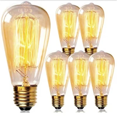 Newhouse Lighting 60-Watt Equivalent ST64 Vintage Style Edison 2700K (6-Pack) - Image 1 of 4