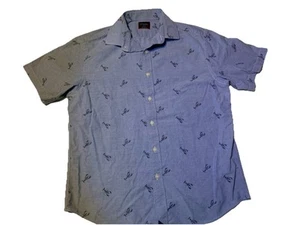 UNTUCKit Herren mittelblau Hummer Kurzarm Knopfleiste Hemd Riverbank - Bild 1 von 8