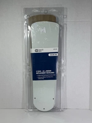 C.E.-White/Bleached Oak Reversible Replacement Fan Blades (5-Pack) For 42" Fans - Image 1 of 2