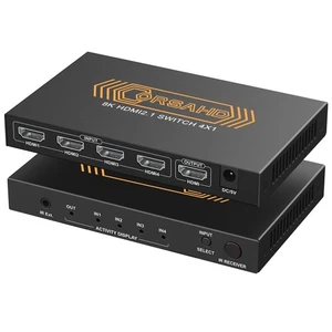 8K@60Hz HDMI 2.1 Switch 4x1 4K 120Hz 48Gbps,HDCP 2.3,ARC,VRR,CEC,HDMI Switche... - Picture 1 of 7