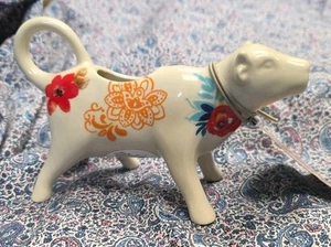 The Pioneer Woman Stoneware Floral Cow Creamer New With Tag - Picture 1 of 6