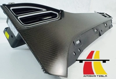 2012 - 2020 Tesla Model S / X Carbon Fiber Center Dash Trim - Image 1 of 4