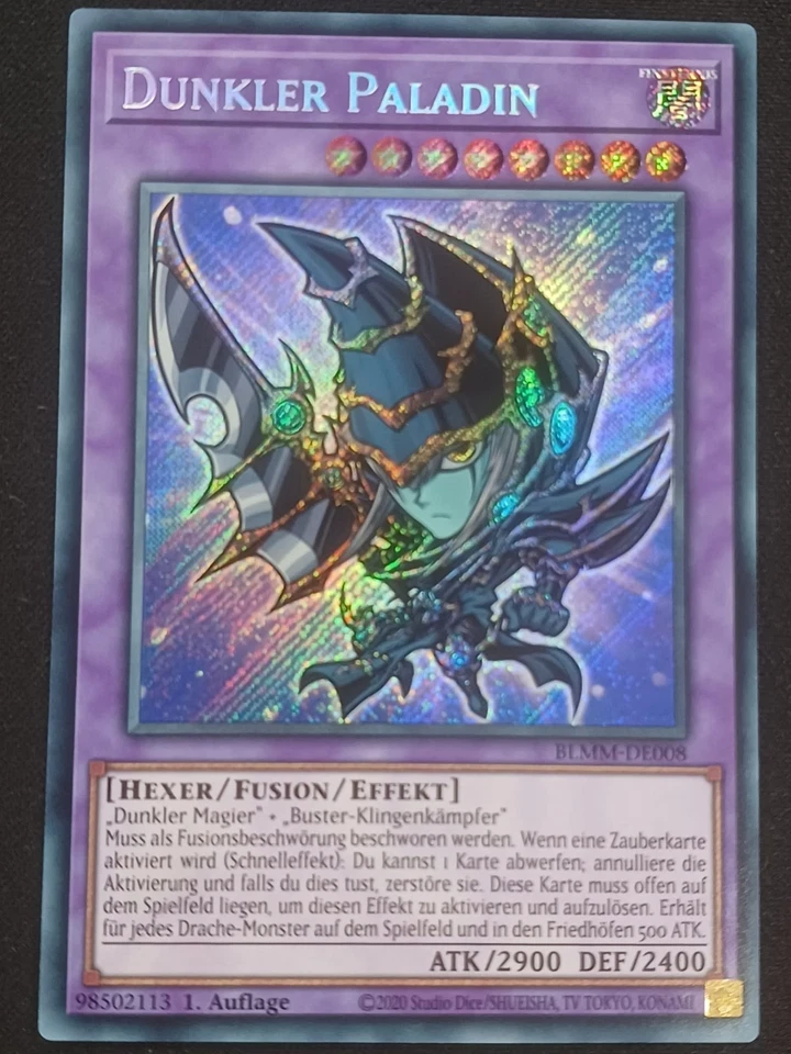 Dunkler Paladin BLMM-DE008 Chibi Secret Rare Mayhem Deutsch NM  YUGIOH - Bild 1 von 1