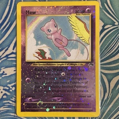 Pokémon Mew 01/18 Southern Islands Reverse Holo SWIRL - Image 1 of 4