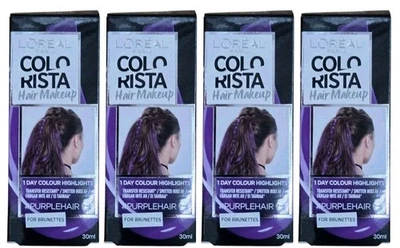 4 X L'Oréal Colorista Hair Makeup Purple 30mL – Colour for Brunettes - Loreal  - image 1 of 3