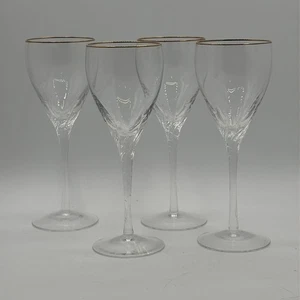 "4 copas de vino doradas Lenox Millennium Encore de colección vástago giratorio 8"" descontinuadas" - Imagen 1 de 5
