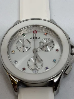 Reloj Michele Cape Cronógrafo MWW27C000001, Marcadores Topacio Multicolor, Funciona Foto 1 de 4