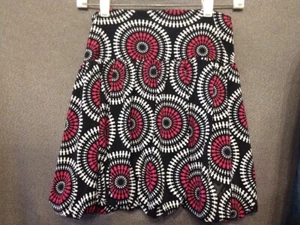 GYMBOREE Black Red White Flair lined Skirt Girls M 7 8 - Picture 1 of 1