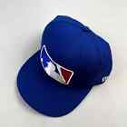 Chapeau de baseball vintage MLB Snapback bleu nouvelle ère logo Major League fabriqué aux États-Unis années 90