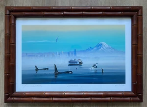 TIM WISTROM SOUNDING Signed Matted Framed Limited Edition Print - Seattle - Picture 1 of 6