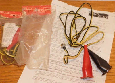 LOT MULTIPLEX cable de charge PINCE batterie alimentation ROUGE et NOIR chargeur - Photo 1/4