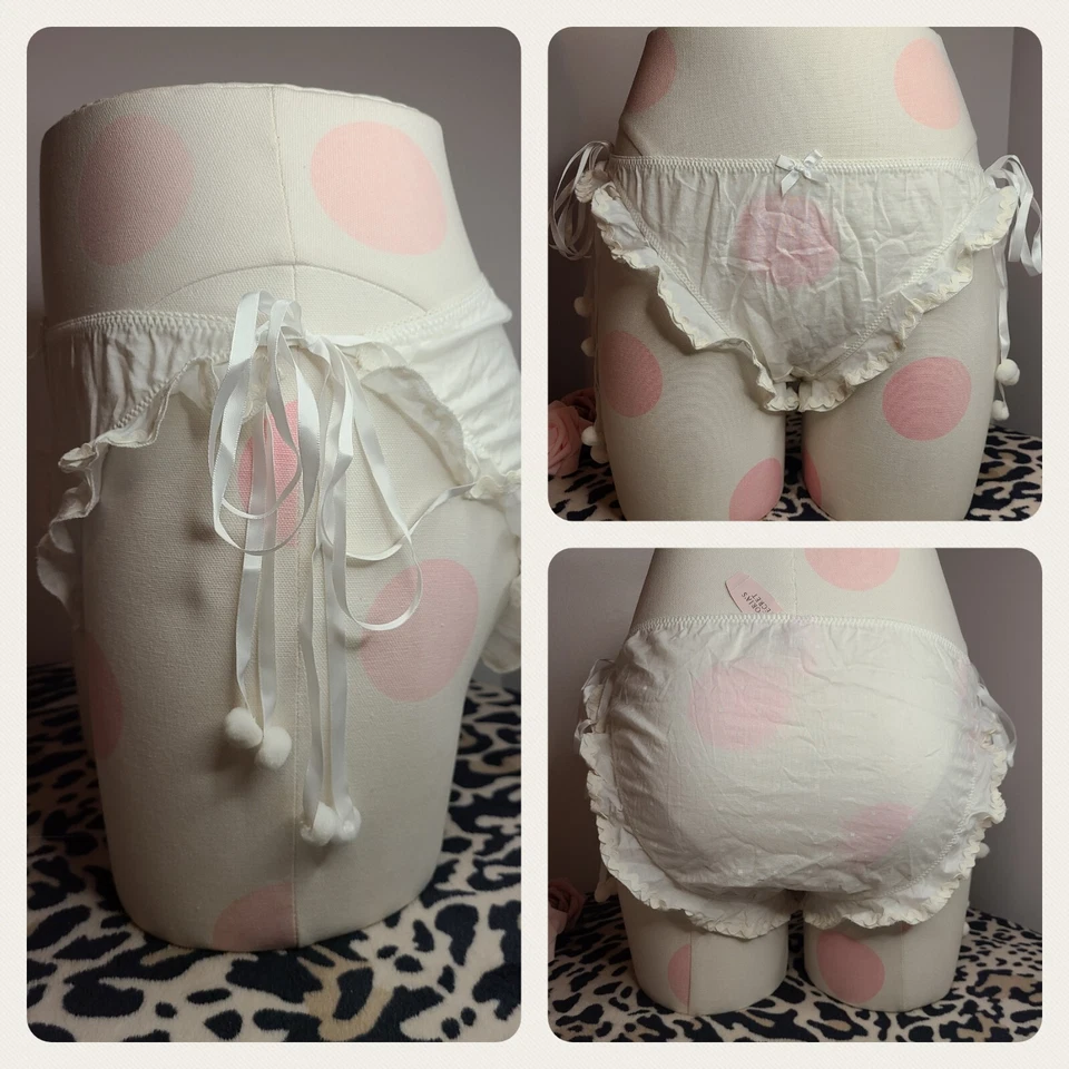 NWT Rare ☆ Victoria's Secret Y2K Cotton Side Tie Panty Size M - Image 1 of 4