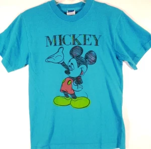 Disney Mickey Mouse-Womens/Teens T-Shirt, Small, Blue, 100% Cotton-Short Sleeve - Picture 1 of 5