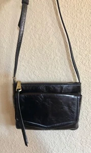 Nwt Women’s Hobo Leather Crossbody Bag Purse, Amble, Black - Picture 1 of 6