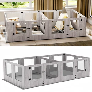 XXL Pet Whelping Box Heavy Duty Dog Fertility Fence Kennels with Waterproof Pad - Picture 1 of 21