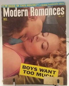 Vintage Modern Romances Magazine February 1956 - Picture 1 of 6