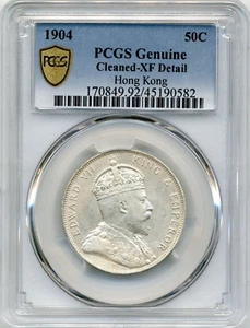 1904 Hong Kong 50 Cents, PCGS XF Detail - Picture 1 of 2
