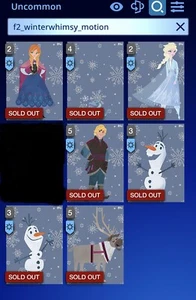 Pick ANY 1 Topps Disney Collect Frozen 2 Winter Whimsy Uncommon Motion Crafted - Picture 1 of 2