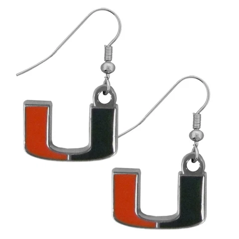 Miami Hurricanes Dangle Earrings (Zinc) NCAA Licensed Jewelry Cover