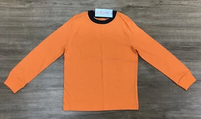 Camiseta básica manga larga cuello redondo naranja timbre Cat & Jack XS S M XL para niños Foto 1 de 4