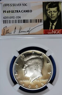 1995 - S NGC PF69 ULTRA CAMEO KENNEDY HALF DOLLAR!!  #B49781 - Image 1 of 2