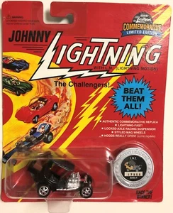 Johnny Lightning Gedenkmünze Gr.N.T mit Knopf! Schwarz! Serie 4! Kostenloser Versand! - Bild 1 von 2