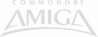 COMMODORE AMIGA LOGO VINTAGE - 8" X 3" - SET OF 2 - WHITE