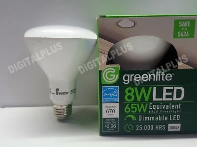 8 LED Lights BR30 Floodlight 8w 65w Equivalent Warm 3000k E26 Base 670L Dimmable - Image 1 of 4