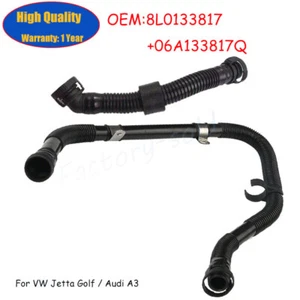 For VW Jetta Golf / Audi A3 New 2 Secondary Air Injection Pump Connector Hose - Picture 1 of 9