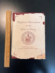 "Mayflower Descendants in the State of Texas" tapa dura edición Governors 1967 - Imagen 1 de 7