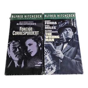 NEW! Alfred Hitchcock's Collection Foreign Correspondent & The Wrong Man VHS - Imagen 1 de 6