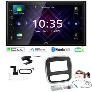 JVC Autoradio Apple CarPlay Android  DAB+ für Opel Vivaro ab 2014 silber/schwarz - Bild 1 von 8