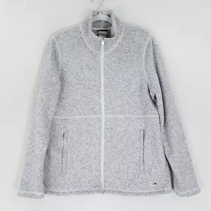 Chaqueta The North Face Mujer Extra Grande Gris Media Luna Cremallera Completa Jaspeada Informal - Imagen 1 de 17