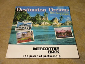 Calendario de citas vintage Hoyle Mercantile Bank 1999 Destination Dreams - Imagen 1 de 5