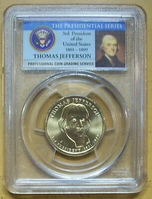 2007-P JEFFERSON WEAK EDGE LETTERING POSITION A-PCGS MS-65 FIRST DAY OF ISSUE - Image 1 of 2