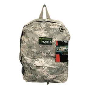 16" BACKPACK CAMO GREY TRIPLE GEAR TRACK 16" X 13" X 5" TB205C NEW BAG SCHOOL - Picture 1 of 9
